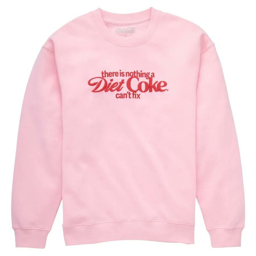 Diet Coke Fix Women’s Crew Fleece – Pink | Coca-Cola Apparel | Coca-Cola Store Sale