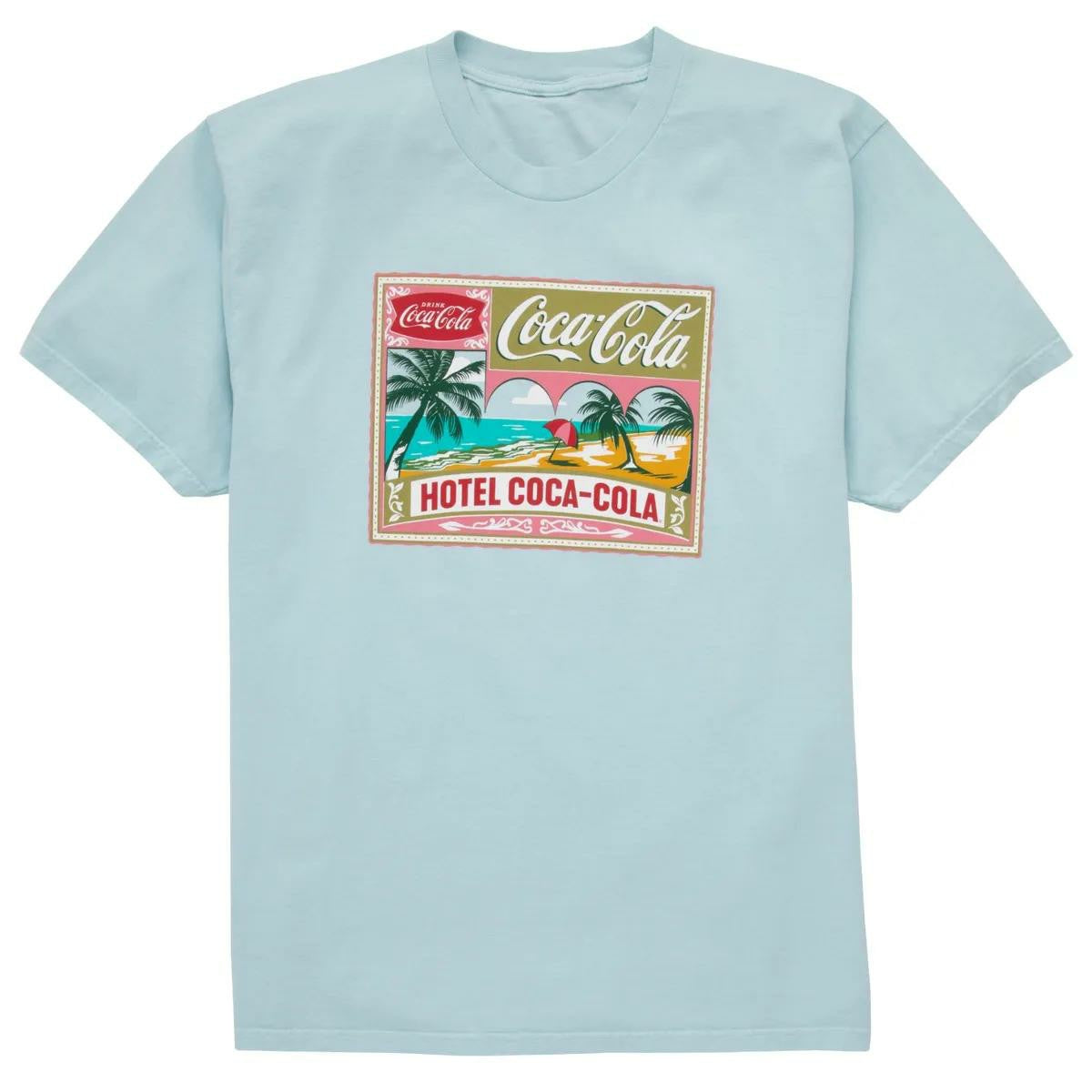 Coca-Cola Unisex Light Blue Hotel T-Shirt | Coca-Cola Store New