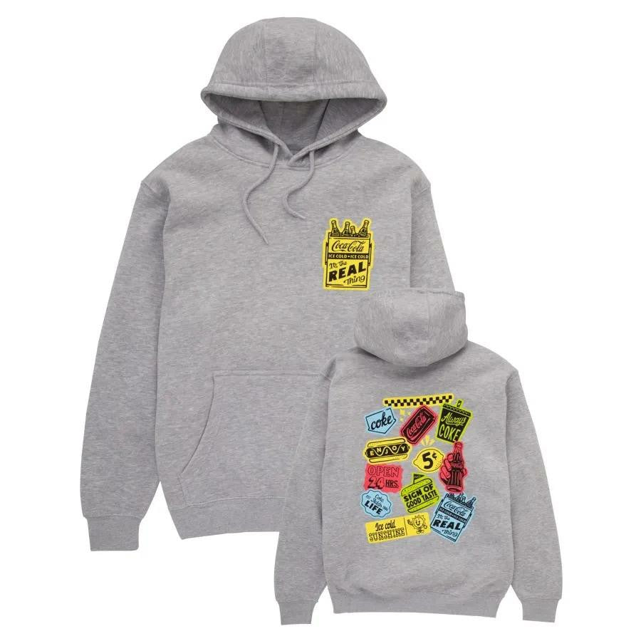 Coca‑Cola Sticker Unisex Hoodie | Coca-Cola Store Quality
