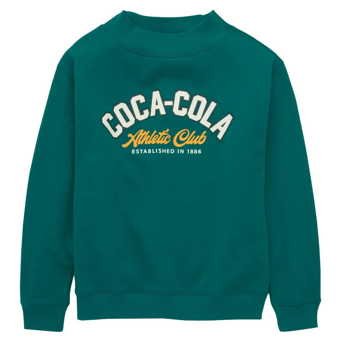 Coca-Cola Athletic Club Green Women's Crewneck | Coca-Cola Store Everyday