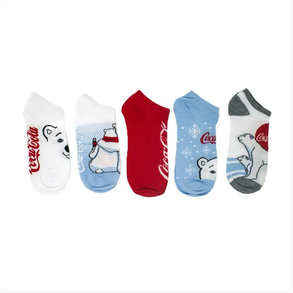 Coca-Cola Polar Bear Women's Shoe Liner Socks- 5pk | Coca-Cola Store Discount