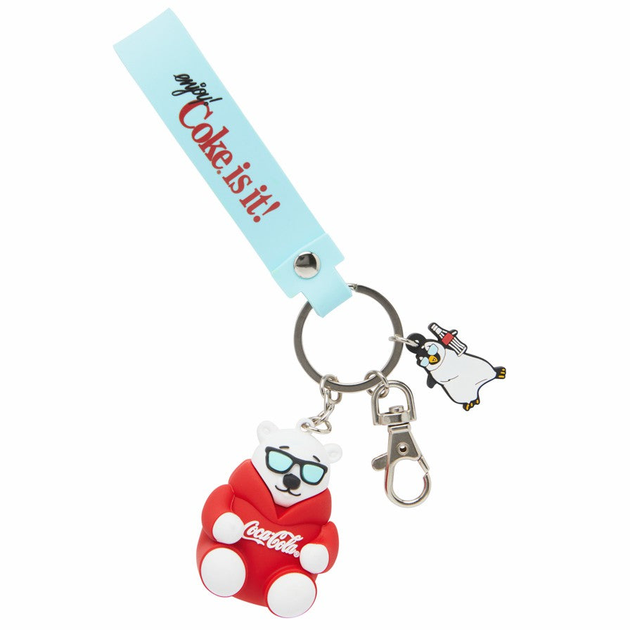 Coca-Cola Polar Bear In Hoodie Loop Keychain | Coca-Cola Store Smart Buy