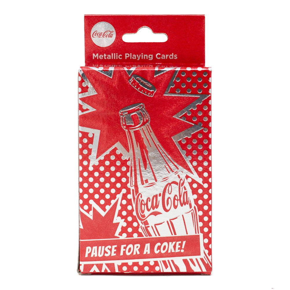 Coca-Cola Metallic Red Pop Playing Cards | Coca-Cola Store Trusted