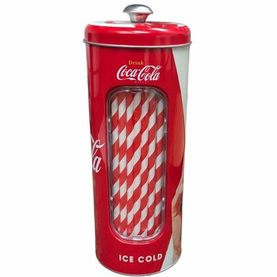 Coca-Cola Galvanized Tin Bottle Straw Holder | Coca-Cola Store Best Seller