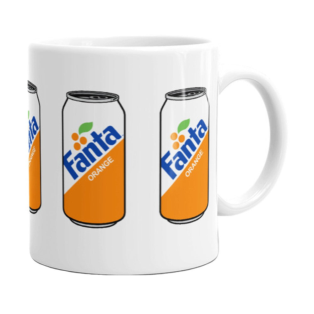 Fanta Can Design Mug – 11oz White Ceramic Drinkware | Coca-Cola Store Popular