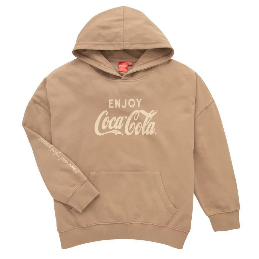 Coca-Cola Tan Enjoy Women's Hoodie | Coca-Cola Store Hot Sale