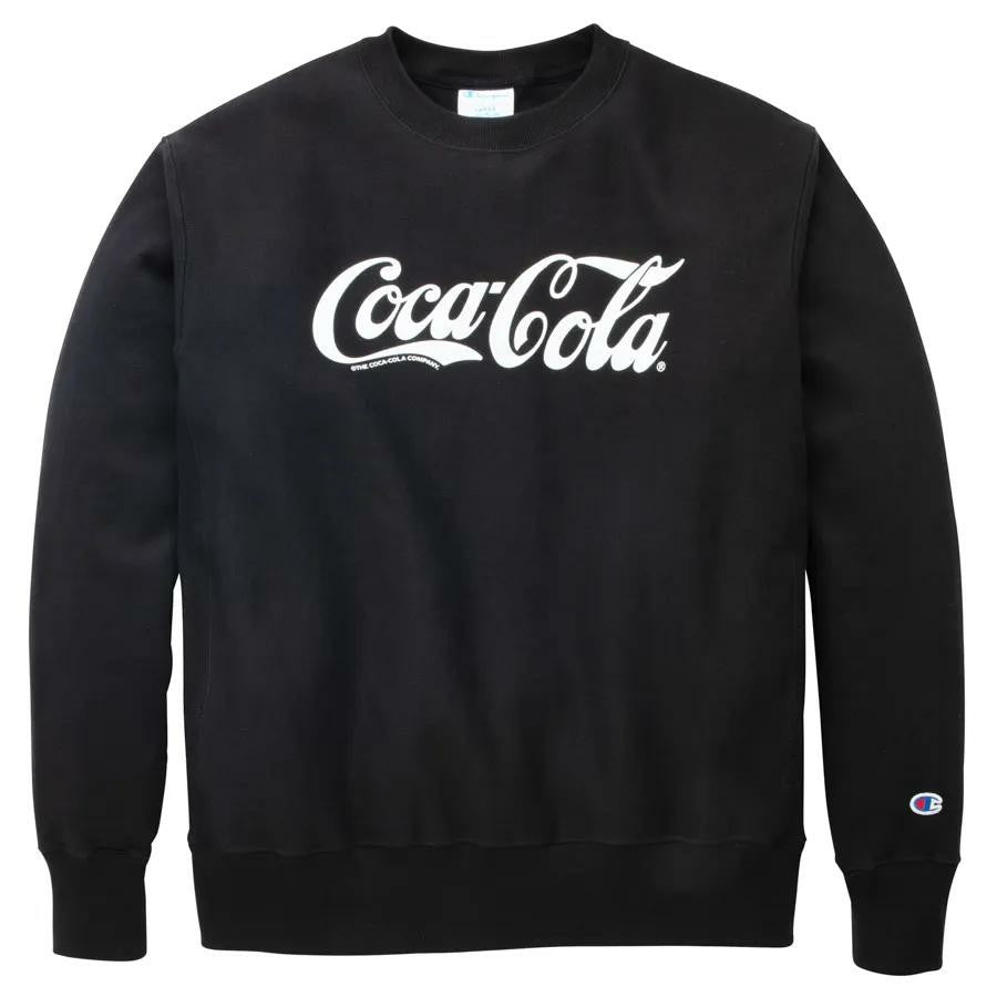 Coca-Cola Champion Reverse Weave Black Unisex Sweatshirt | Coca-Cola Store Signature