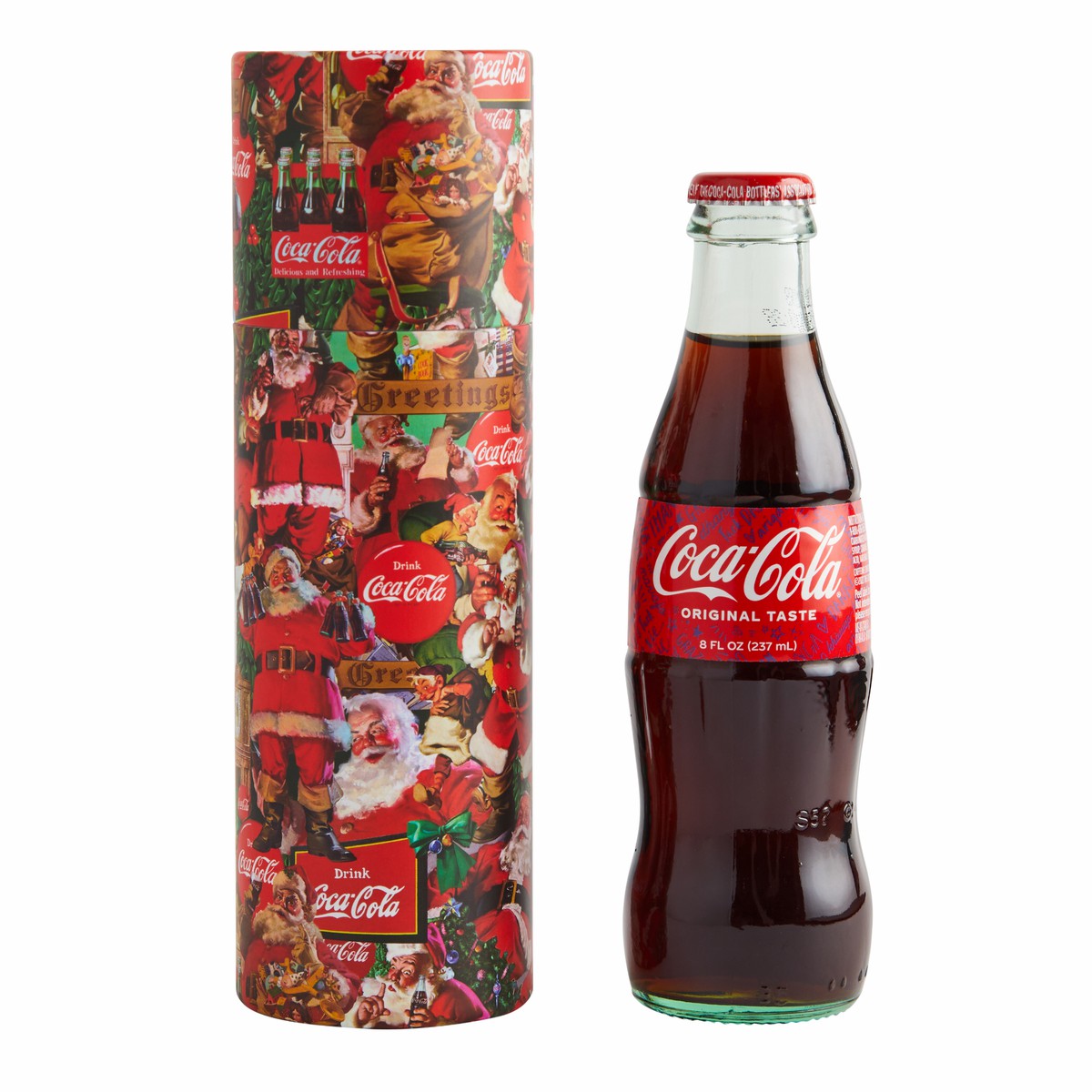 Coca-Cola Santa Collage Bottle Gift Tube | Coca-Cola Store Sale