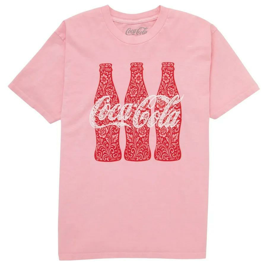 Coca‑Cola Bottles Unisex Pink Tee | Graphic Logo T‑Shirt | Coca-Cola Store Essential