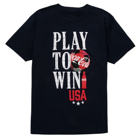 Coca-Cola Unisex Play To Win Navy T-Shirt | Coca-Cola Store Best Seller