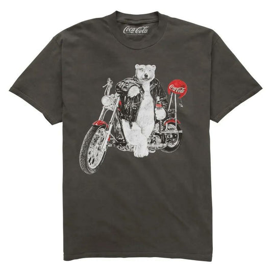 Coca-Cola Polar Bear Motorcycle Unisex Tee | Coca-Cola Store Premium