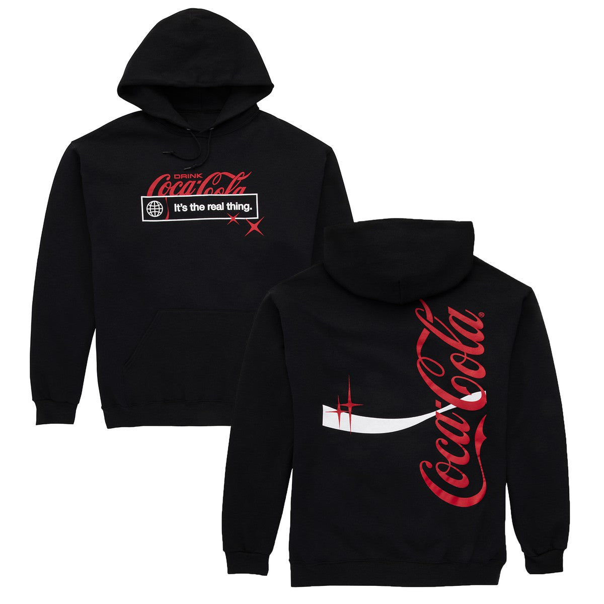 Coca-Cola Global Sports Real Thing Unisex Black Hoodie | Coca-Cola Store Essential