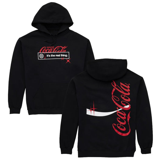 Coca-Cola Global Sports Real Thing Unisex Black Hoodie | Coca-Cola Store Essential