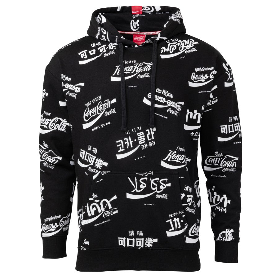 Coca-Cola All Over Language Unisex Hoodie | Coca-Cola Store Deals