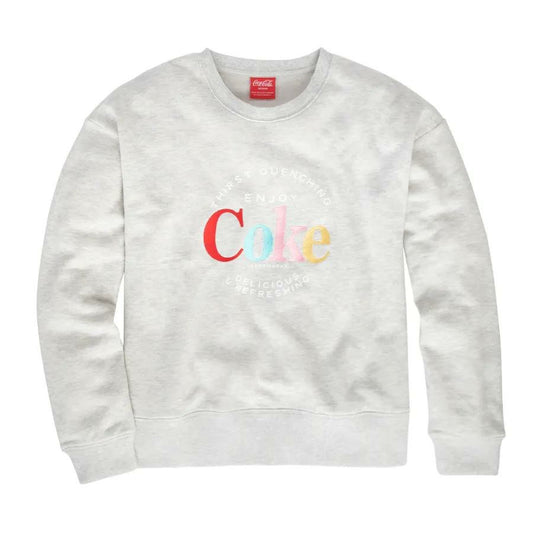 Coke Women's Chromatic Crew Fleece | Coca-Cola Store Featured