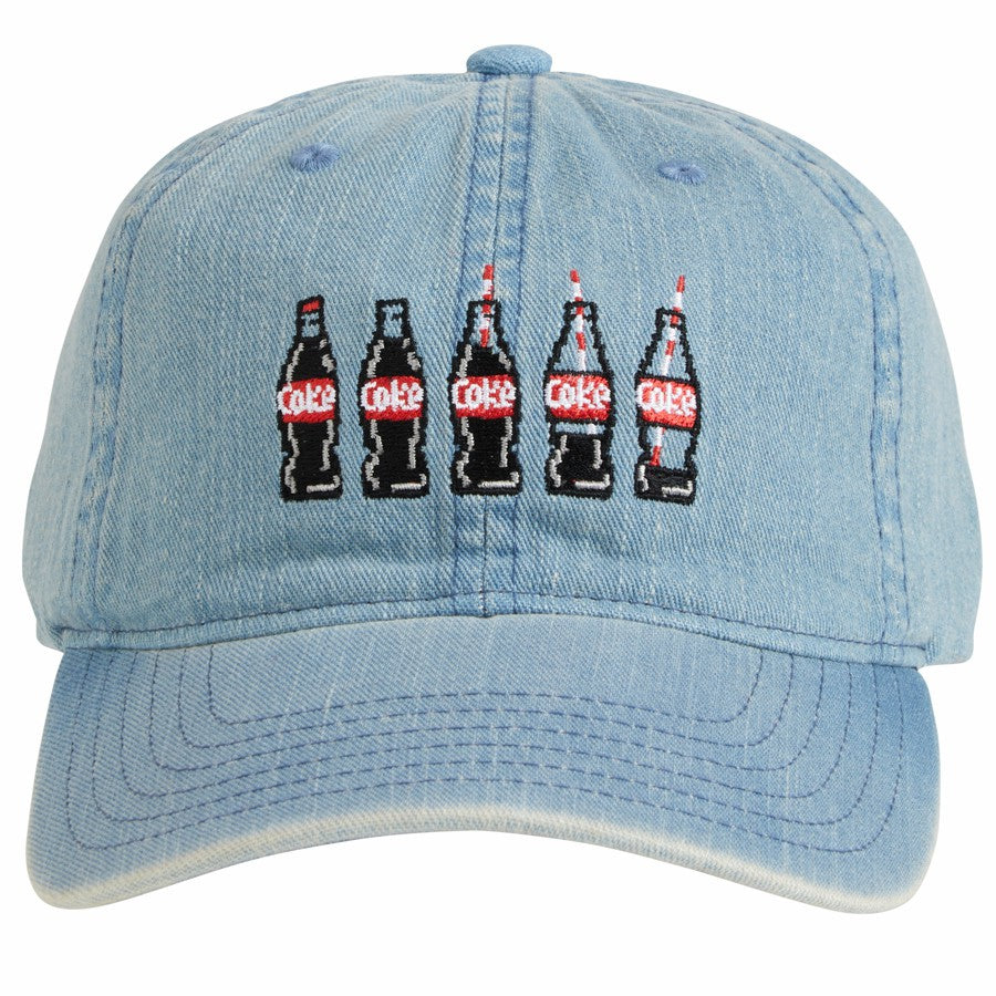 Coca-Cola Pixel Bottles Denim Baseball Cap | Coca-Cola Store Special Offer