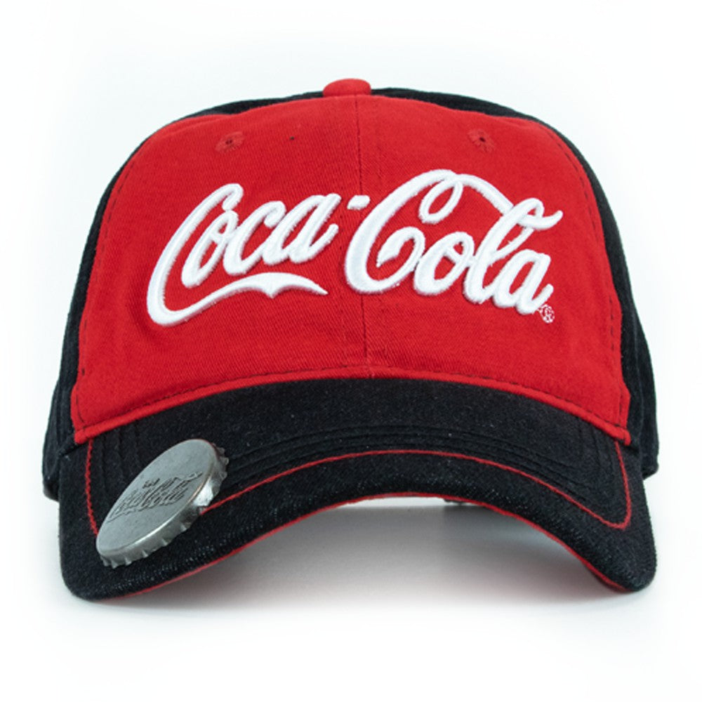 Coca-Cola Script Denim Baseball Cap with Bottle Opener | Coca-Cola Store Value