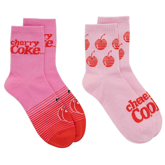 Cherry Coke Crew Socks 2 pack set | Coca-Cola Store Sale