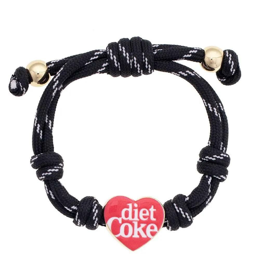 Diet Coke Enamel Heart Paracord Bracelet | Coca-Cola Store Latest