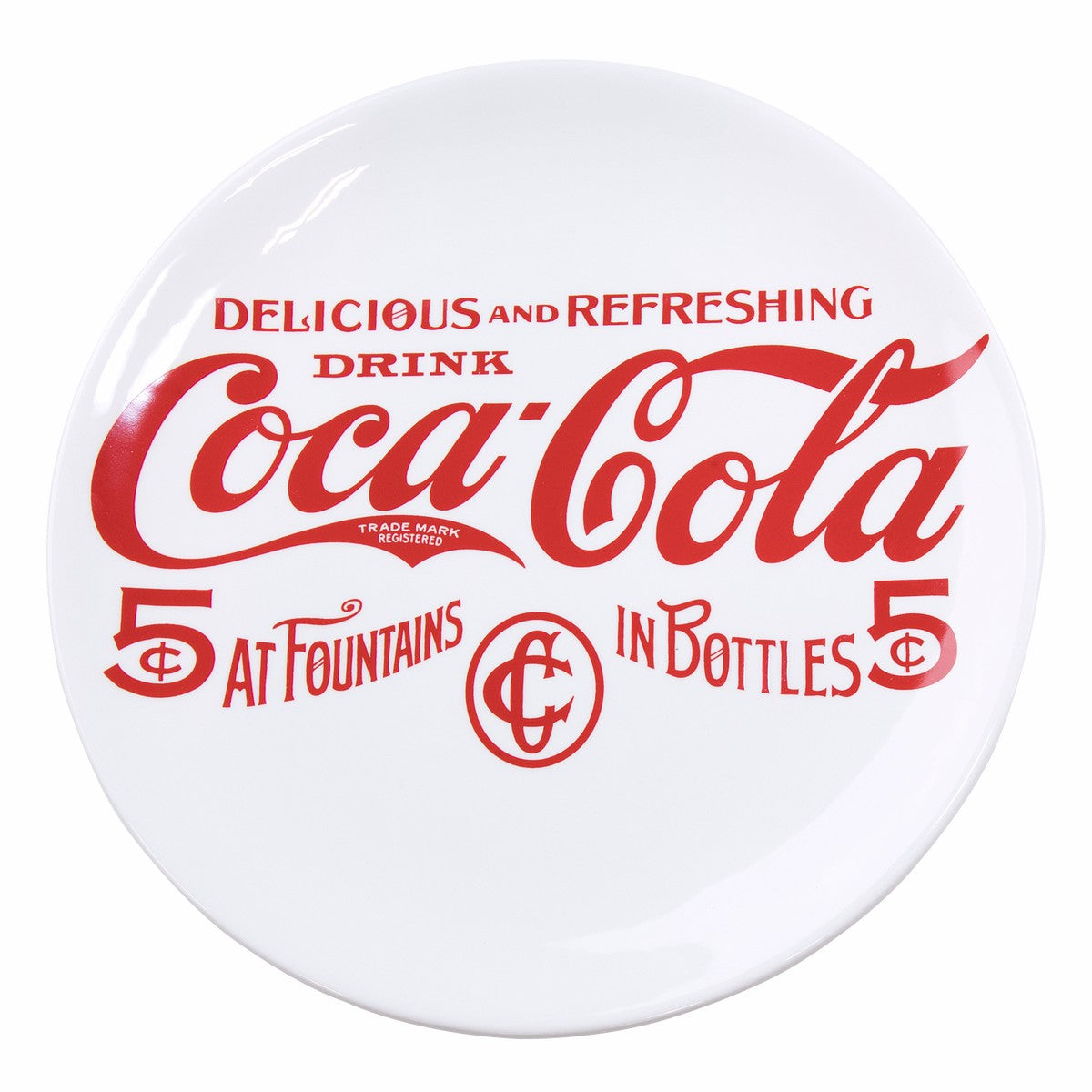 Coca-Cola 5 Cent Dinner Plate White - 10" | Coca-Cola Store Featured