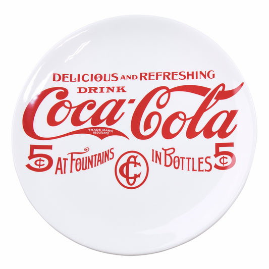 Coca-Cola 5 Cent Dinner Plate White - 10" | Coca-Cola Store Featured