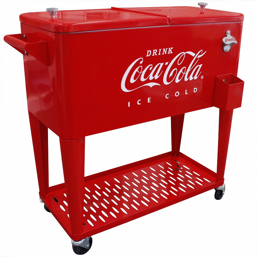 Coca-Cola 80Q Embossed Ice Cold Cooler W/Grated Tray | Coca-Cola Store Exclusive