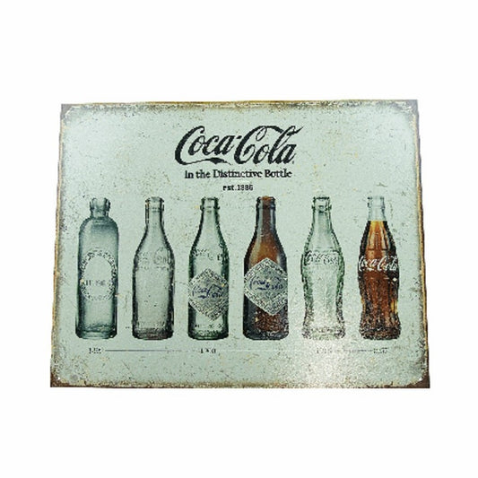 Coca-Cola Bottle Evolution Vintage Metal Sign | Collectibles | Coca-Cola Store Classic