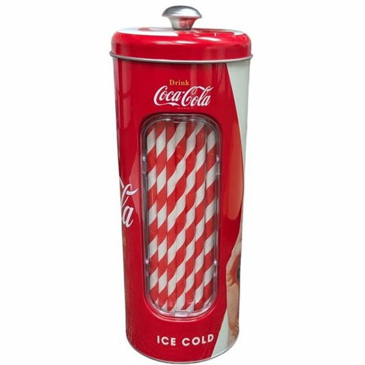 Coca-Cola Galvanized Tin Bottle Straw Holder | Coca-Cola Store Best Seller