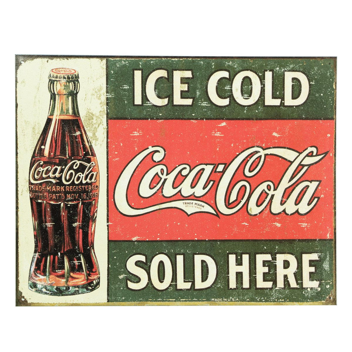 Coca-Cola 1916 Ice Cold Vintage Metal Sign | Coca-Cola Store Popular