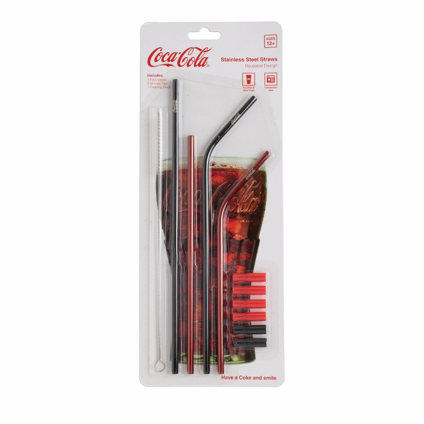 Coca-Cola Stainless Steel Straws Set | Coca-Cola Store Special Offer