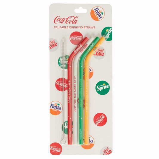 Coca-Cola 4 Pack Multi-Brand Silicone Straws | Coca-Cola Store Recommended