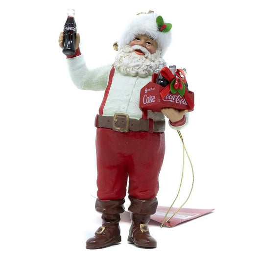 Coca‑Cola Santa Holding 6‑Pack Ornament | Kurt S. Adler Resin | Coca-Cola Store Top Pick