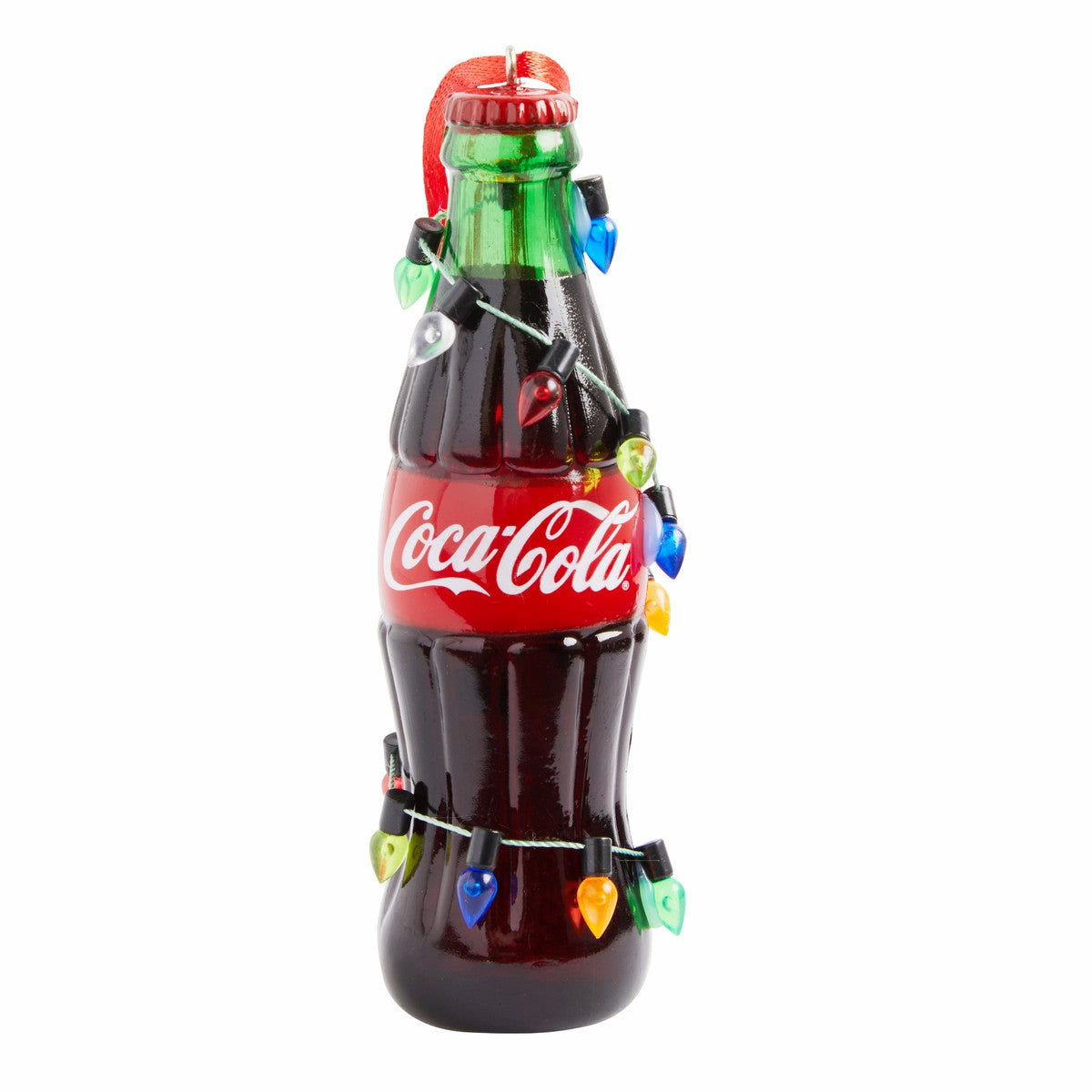 Coke Bottle with Light String Ornament | 4.5" Plastic Decor | Coca-Cola Store Deals