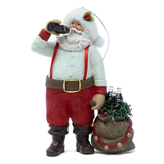 Coca-Cola Santa Drinking Coke Ornament | Coca-Cola Store Trending