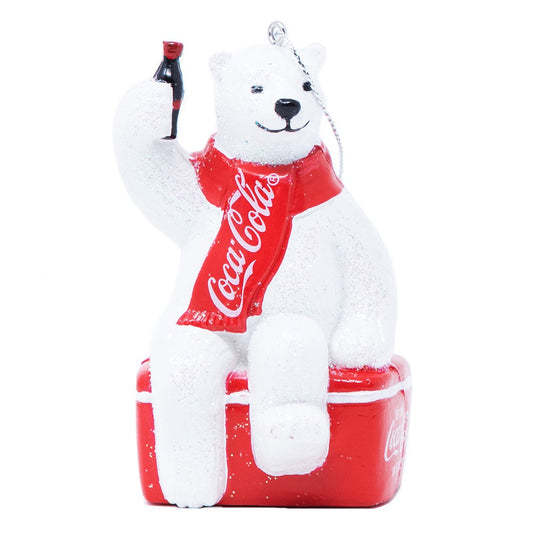 Coca-Cola Polar Bear on Cooler Ornament | Coca-Cola Store Quality