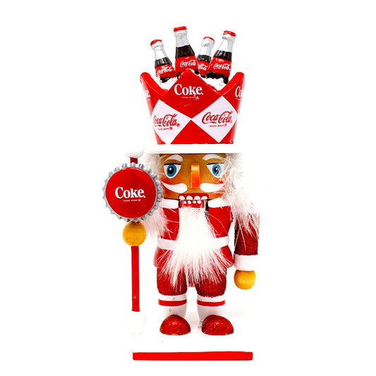 Coca‑Cola Small Nutcracker Figurine | Kurt S. Adler 7" Wooden Holiday Decor | Coca-Cola Store Top Pick