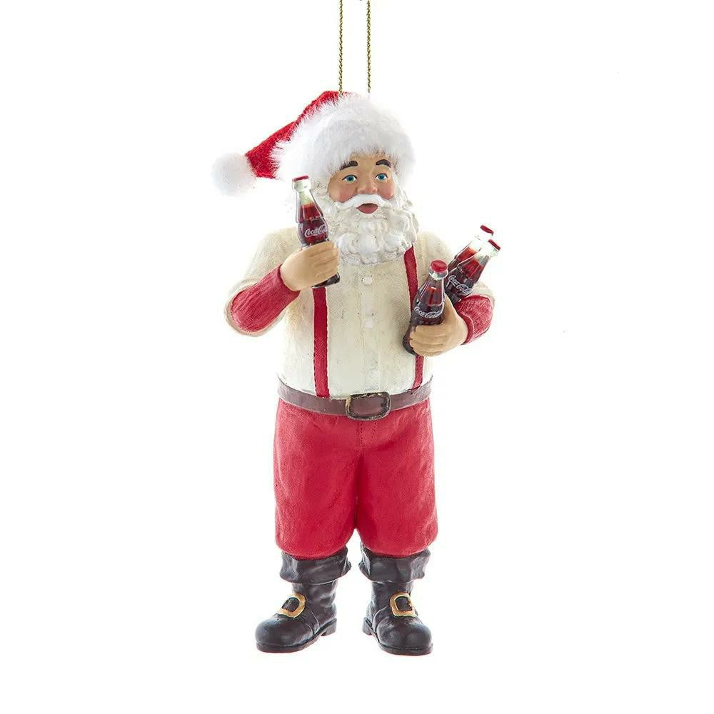 Coca-Cola Santa w/Bottles 5.5" Ornament | Coca-Cola Store Classic