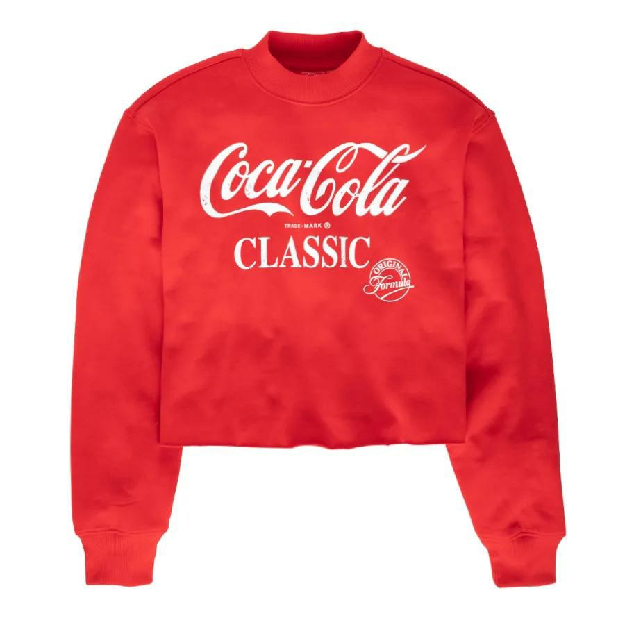 Coca-Cola Classic Women's Pink Crew Fleece | Coca-Cola Store Everyday