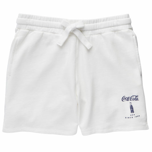 Coca-Cola Women's White Fleece Shorts | Coca-Cola Store Latest